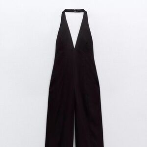 Zara Black V-Neck Jumpsuit